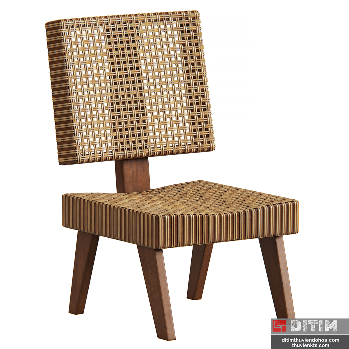 Lounge Chairs by Pierre Jeanneret - MƯA 3D